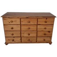 Vintage Grenen Apothekerskastje Toonbank Commode.