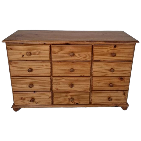 Vintage Grenen Apothekerskastje Toonbank Commode. 1