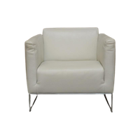 Zganieuw! Gebroken Witte Leren Natuzzi Design Fauteuil