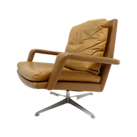 Vintage Mid Century Lounge Draaifauteuil Hans Kaufeld, 1960S