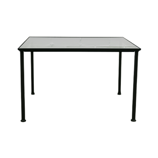 Vintage Zwarte Metalen Salontafel 1