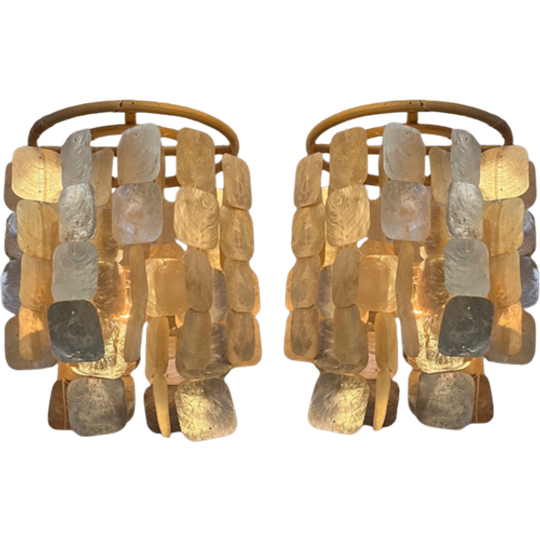 Set Van 2 Parelmoer Schelpen Hanglampen Opaline Parelmoer 1