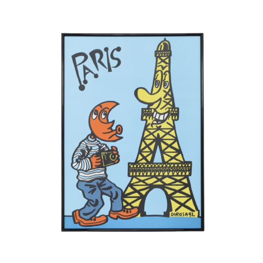Poster “the Moon Man In Paris” By Hervé Di Rosa, 1990s 1