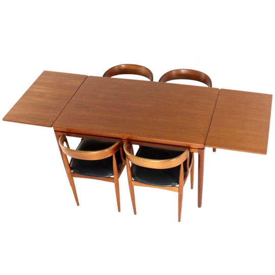 Johannes Andersen Voor Christian Linneberg Verlengde Eettafel Deens Vintage Teak 1