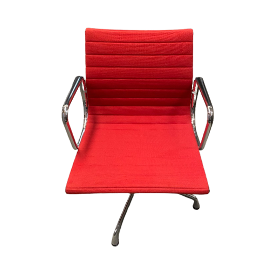 Vitra Eames Vergaderstoel Bureaustoel Rood Stof 1