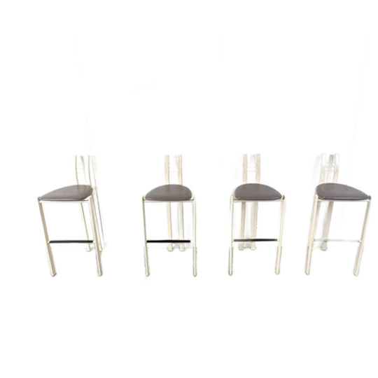 Vintage Postmodern Bar Stools, Set Of 4 - 1980s 1