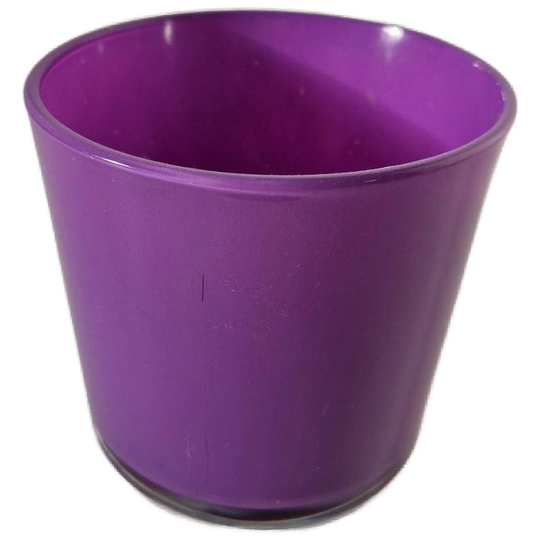 Retro Glazen Paarse Bloempot 1