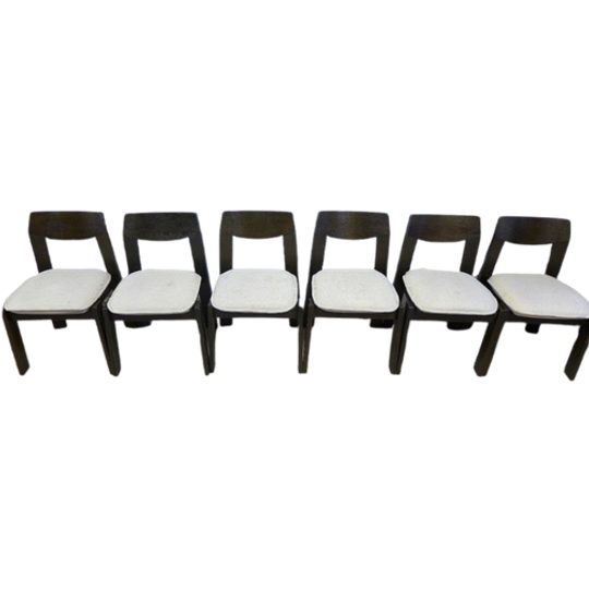 Set Van 6 Brutalist Stoelen 1