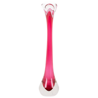 Glass Vase By Paul Kedelv For Flygsfors, Sweden 1950’s