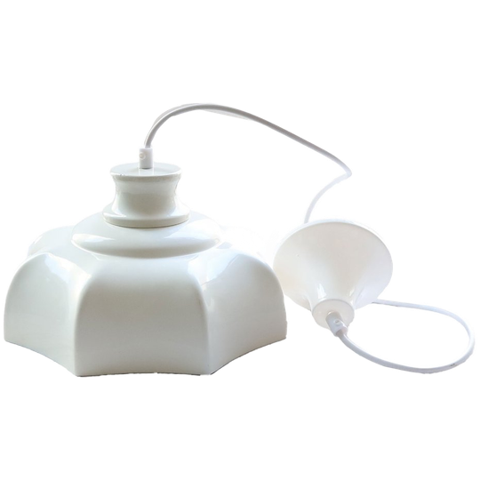 Wit Hanglamp Vrieland Design, Holland Jaren '70/anno Nu 1