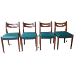 Set 4 Vintage Stoelen Deense Stoelen Jaren 60 thumbnail 1