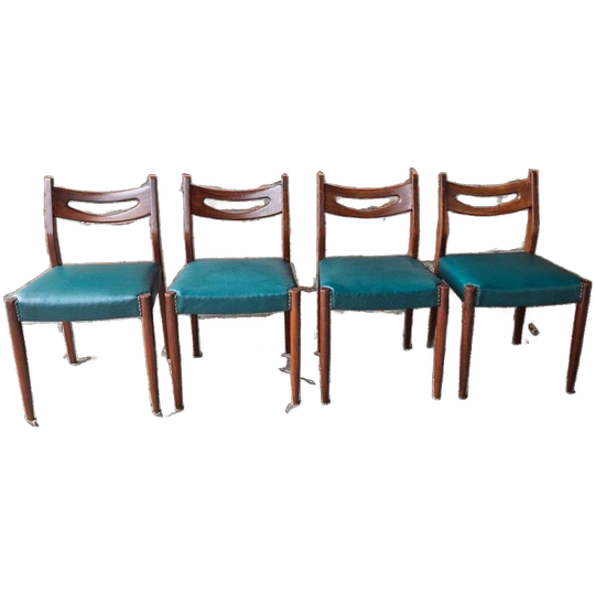 Set 4 Vintage Stoelen Deense Stoelen Jaren 60 1