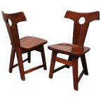 Brutalist Vintage Eiken Stoelen Jaren 60 thumbnail 1