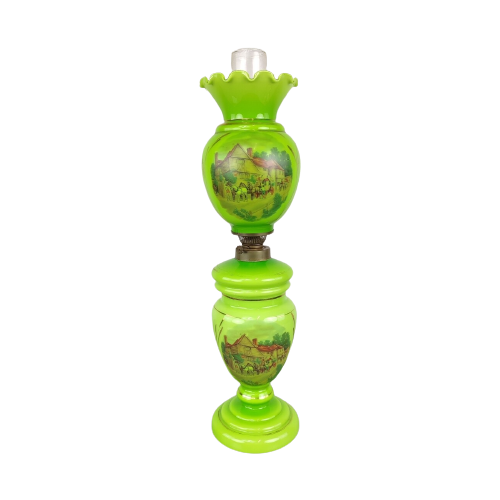 Groene Opaline Olielamp