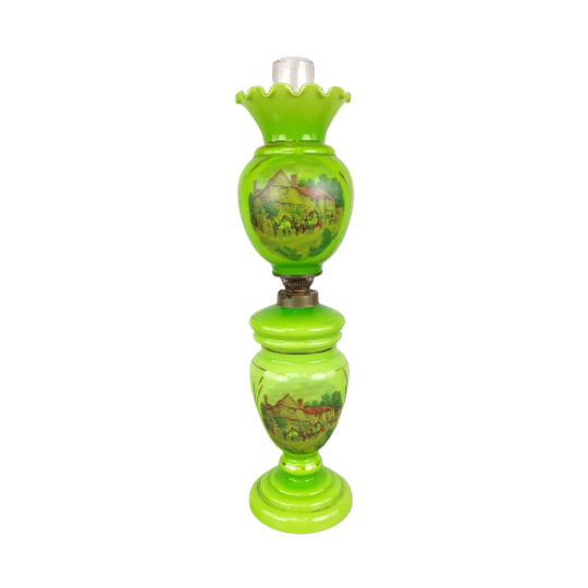 Groene Opaline Olielamp 1