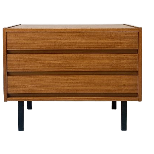 Vintage Houten Ladekast Met 3 Lades 1