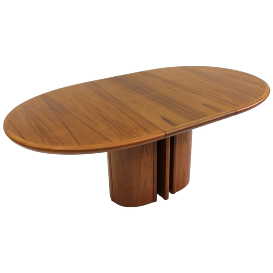 Vintage Skovby Deense Uitschuifbare Ovalen Eettafel 1