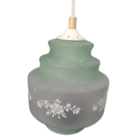 Vintage Hanglamp Matglas Lichtgroen