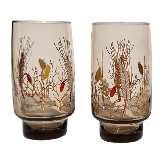 Vintage Luminarc Tivoli Harvest Limonade Glazen 2 Stuks 1
