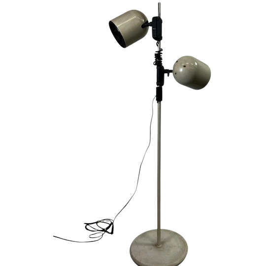 Vintage Space Age Vloerlamp / Staanlamp Met 2 Spotjes 1