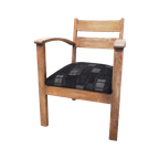 Houten Fauteuil, Zitting Opnieuw Bekleed thumbnail 1