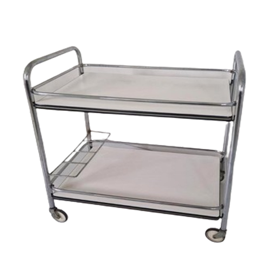Franse Vintage Trolley Barcart Formica Chroom Bauhaus. 1