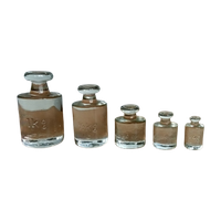 Set 5 Massief Glas Eikgewichten Met Gram Indicatie
