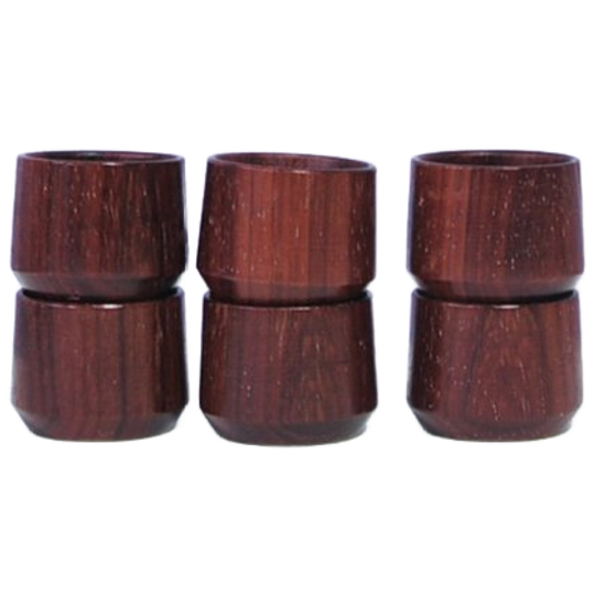 Set Vintage Houten Eierdopjes X6 1