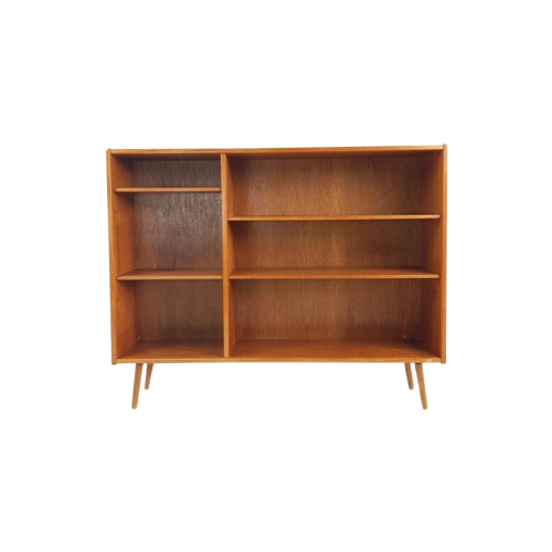 Vintage Deens Teakhouten Boekenkast | Teak Fineer Kast Deens