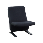 Comfortabele Zwarte Vintage Design Fauteuil Van Pierre Paulin Voor Artifort Concorde Model F780 thumbnail 1