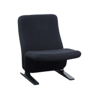 Comfortabele Zwarte Vintage Design Fauteuil Van Pierre Paulin Voor Artifort Concorde Model F780