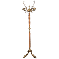 Regency Barley Twist Staande Kapstok Messing Leeuwenkoppen