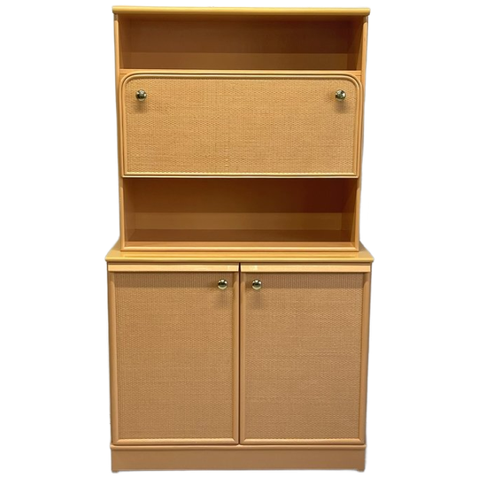 Peach Bar Kast Webbing Wandkast Buffetkast Vintage 1