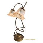 Vintage Tafellamp Met Dubbele Glazen Kapjes thumbnail 1