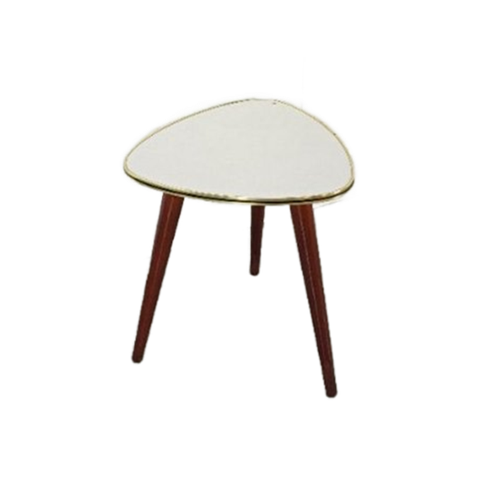 Bijzettafel Met Licht Grijs Formica Blad En Houten Poten Nr. 14 Plantentafel 1