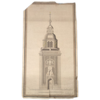 Oude Architectuur Tekening Toren 1861 thumbnail 1