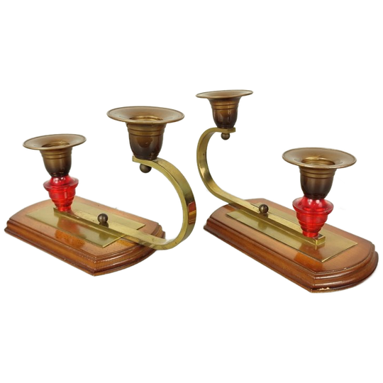 Duo Art Deco Kandelaars 1