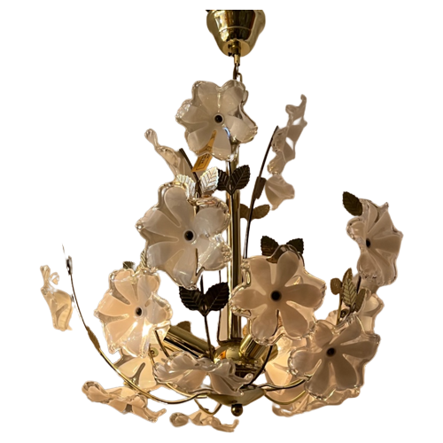 Bloemen Hanglamp Italiaans Kroonluchter Vintage