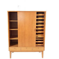 Vintage Deense Wandkast Eiken | Laden | Kast