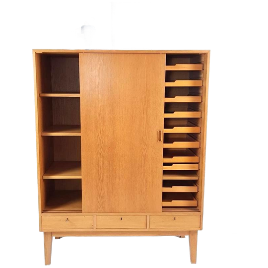 Vintage Deense Wandkast Eiken | Laden | Kast 1