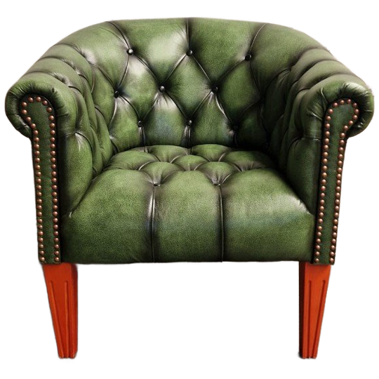 Chesterfield Club Chair – Knopenzit – Antiek Groen 1