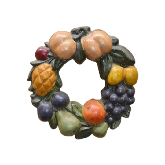 Vintage Fruitkrans Van Gips 1