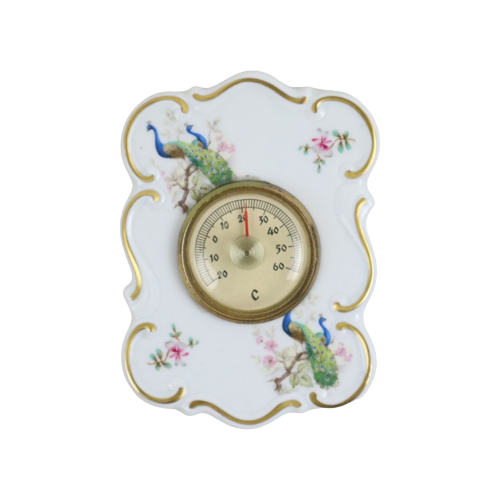 Oude Thermometer Porselein Eclairalux Brussel Marque Depose