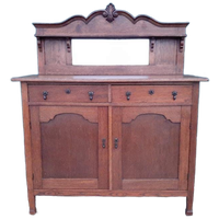 Art Deco Kastje Eiken Dressoir Commode Wastafelkastje