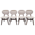 4 Vintage Stoelen Scandinavisch Teakhouten Stoelen Eetkamer thumbnail 1