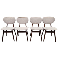 4 Vintage Stoelen Scandinavisch Teakhouten Stoelen Eetkamer
