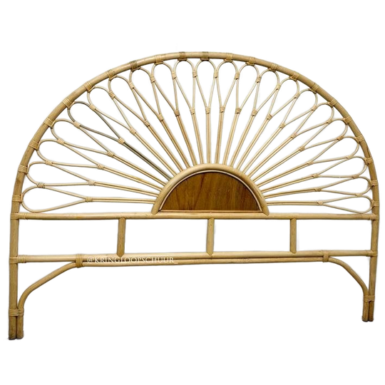 Vintage Look Rotan Hoofdbord Tweepersoonsbed, Twijfelaar 1