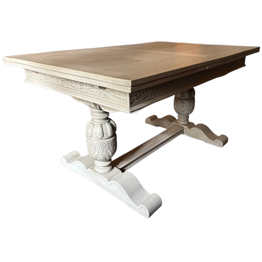 Gebeitste Eiken Uitschuifbare Tafel 1