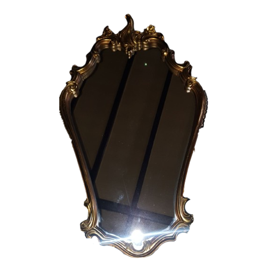 Elegante Vintage Goudkleurige Spiegel In Rococo Stijl 1