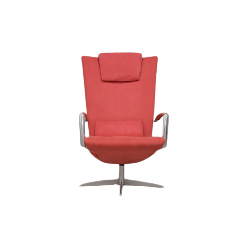 Zganieuw! Rode Stoffen Design Relaxfauteuil Van Twisk